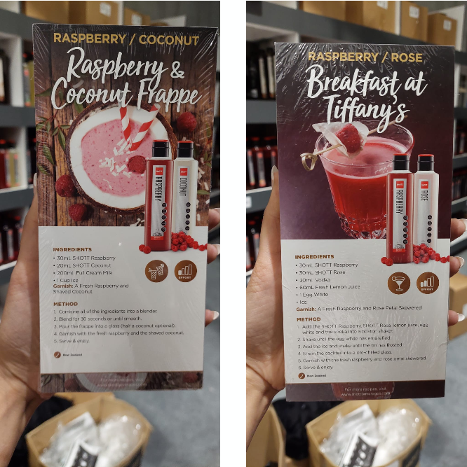 SHOTT Raspberrry (with Coconut/Rose) Recipe Card